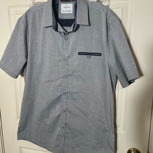 Men's Classic Gray Button-Down Shirt
